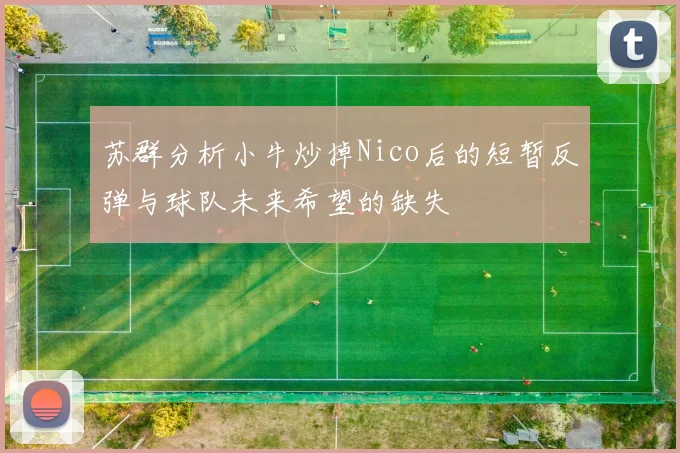 苏群分析小牛炒掉Nico后的短暂反弹与球队未来希望的缺失